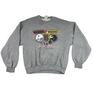 Vintage Rose Bowl Sweatshirt University of Michigan Wolverines Texas Longhorns L